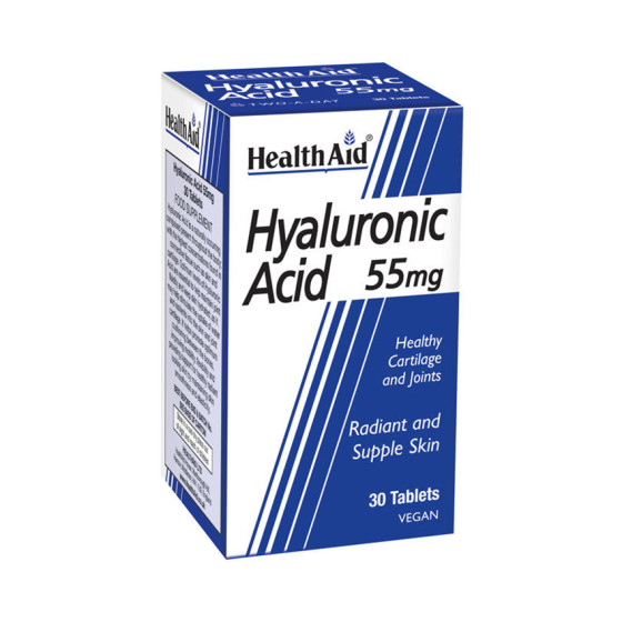 Health Aid Hyaluronic Acid 55mg Υγιή Οστά Και Εύπλαστες Αρθρώσεις 30tabs